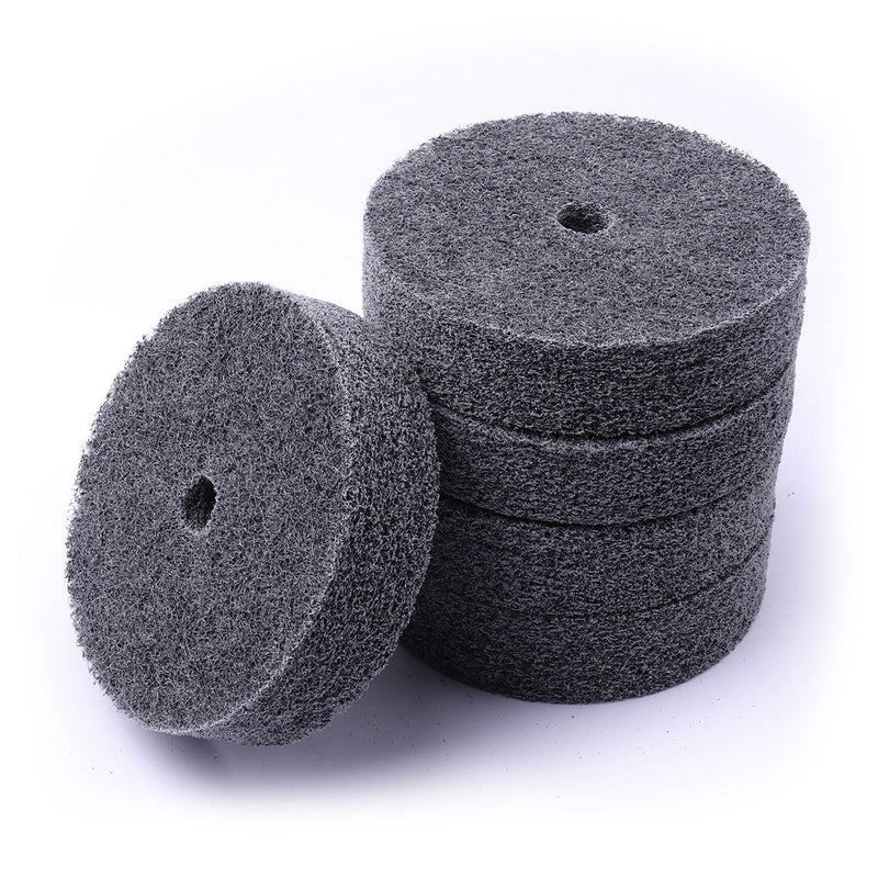 CBRIGHT 5pcs 3 Inch Fiber Buffing Wheel, Deburring Wheels Quick Changed Replacement Buffing Pad for Bench Buffer/Bench Grinder Machine Polishing Stainless Steel, etc. - Image 1